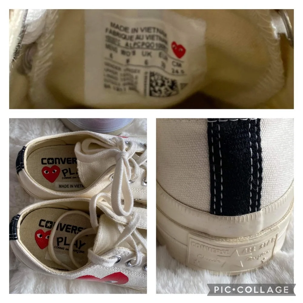 ✨Like New Converse X Comme Des Garçons Play - Picture 6 of 7